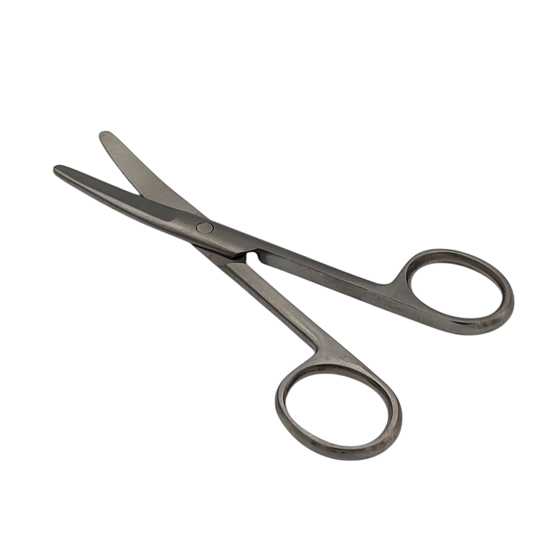 Ножиці операційні, вертикально-зігнуті, тупокінцеві, 115 мм